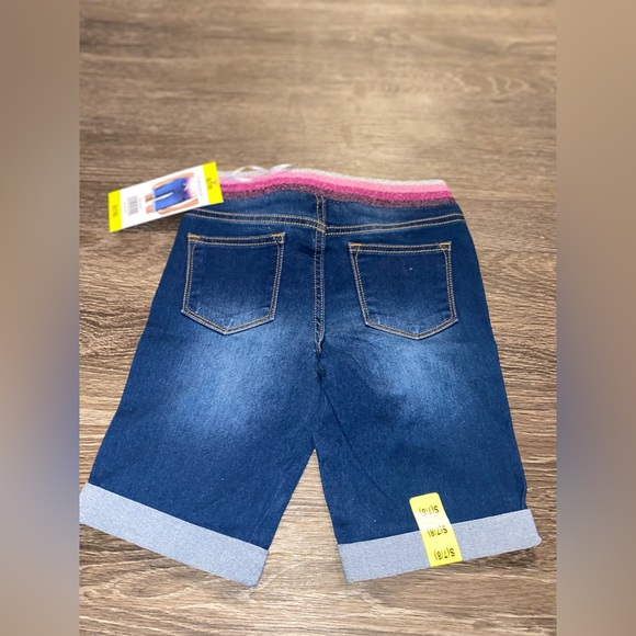 Girls Vigoss Super Stretch Bermuda Shorts Knit Waistband Blue (2JEANSFOR 1 Deal) - Picture 5 of 17